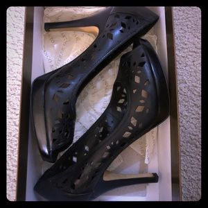 FRANCO SARTO PEEP-TOE PUMPS